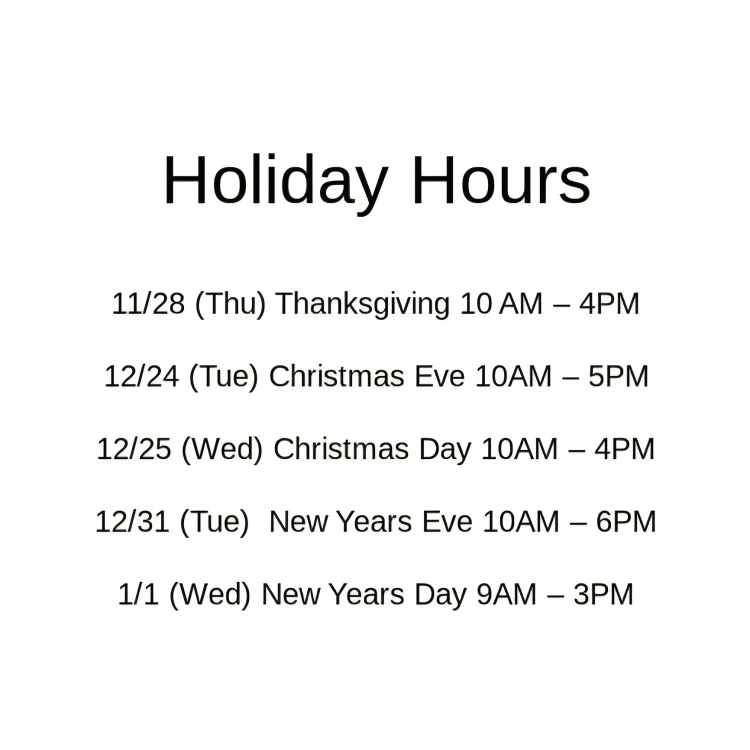 Holiday hour popup